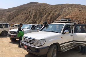 Map of Upper Mustang Jeep Tour route for Tiji Festival 2026 in Lo Manthang