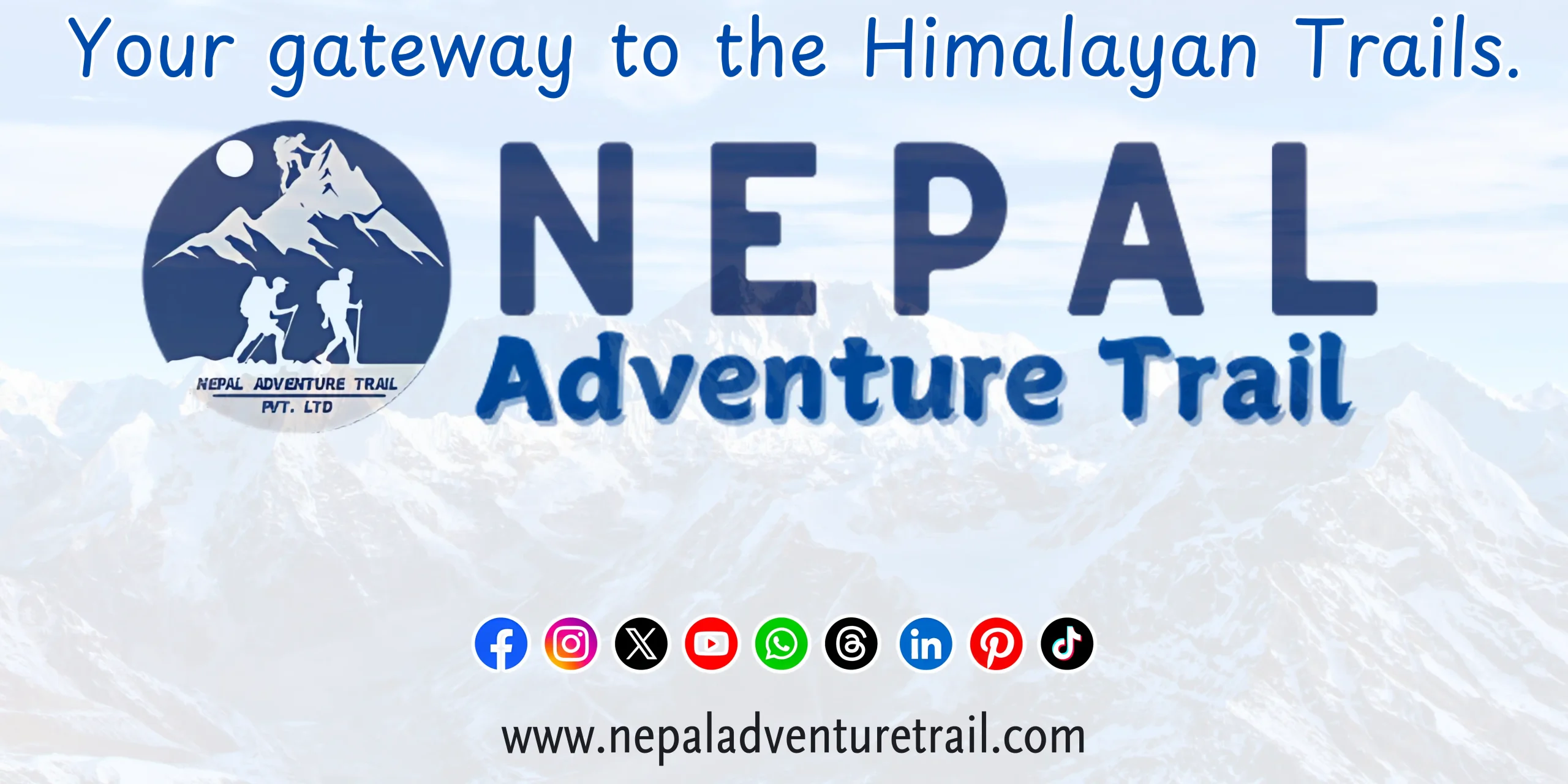 This is a banner of nepal adventure trail.