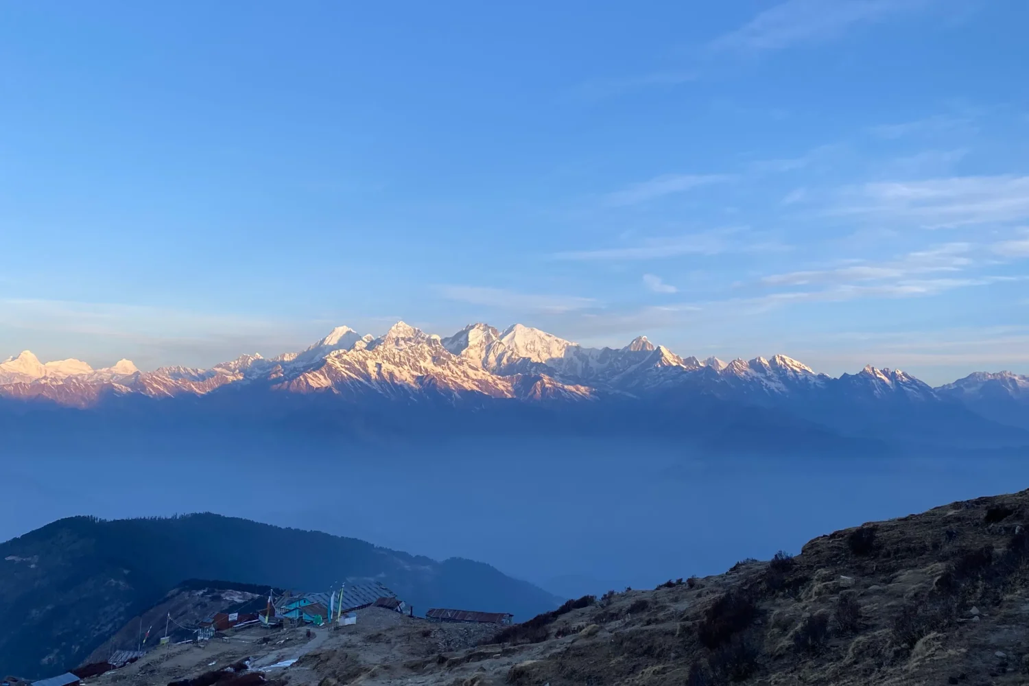 golden mountain view