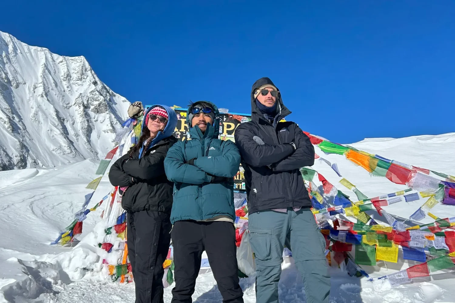 Our guest Took photo at Larke la pass during manaslu circuit trek