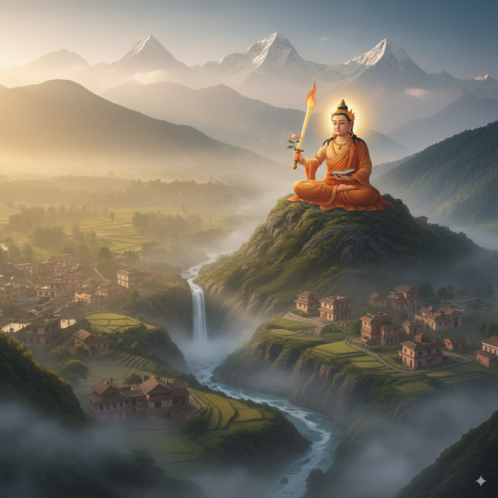 shree manjushree at the top of kathmandu hill