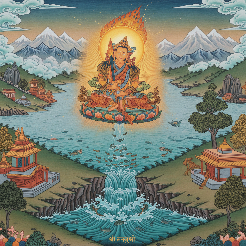 shree manjushree at the top hill of kathmandu