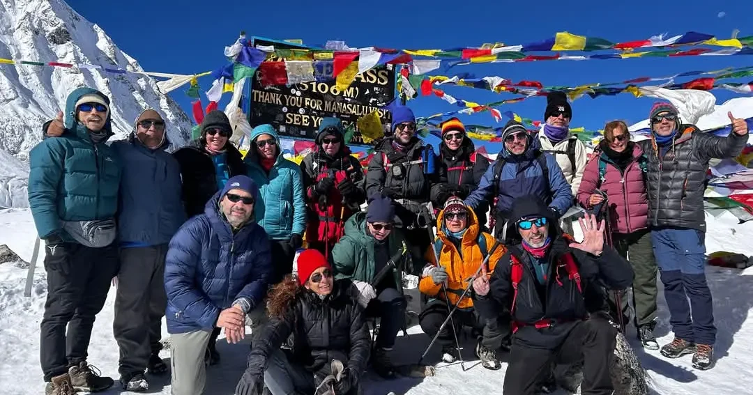 Our group trekking adventure on the Manaslu Circuit Group Join Trek in Nepal