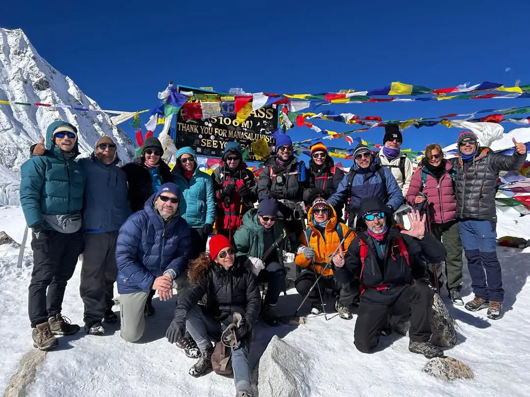 Our group trekking adventure on the Manaslu Circuit Group Join Trek in Nepal
