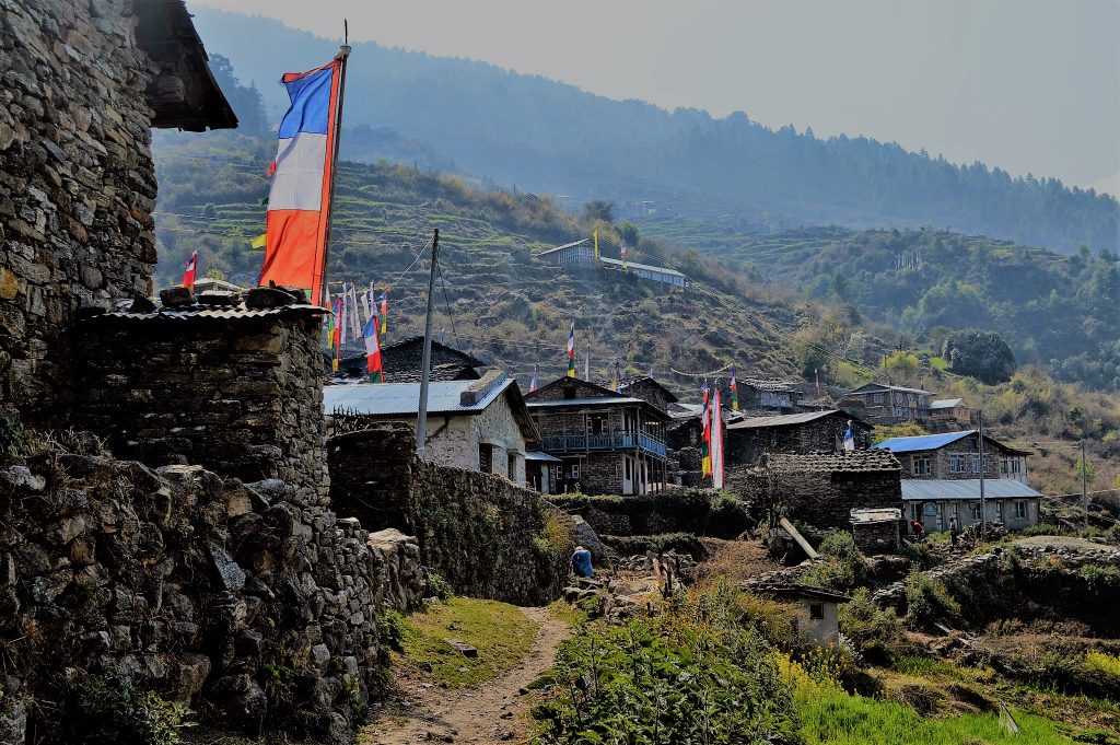 Traditional Tamang village along the Tamang Heritage Trail in Rasuwa, Nepal