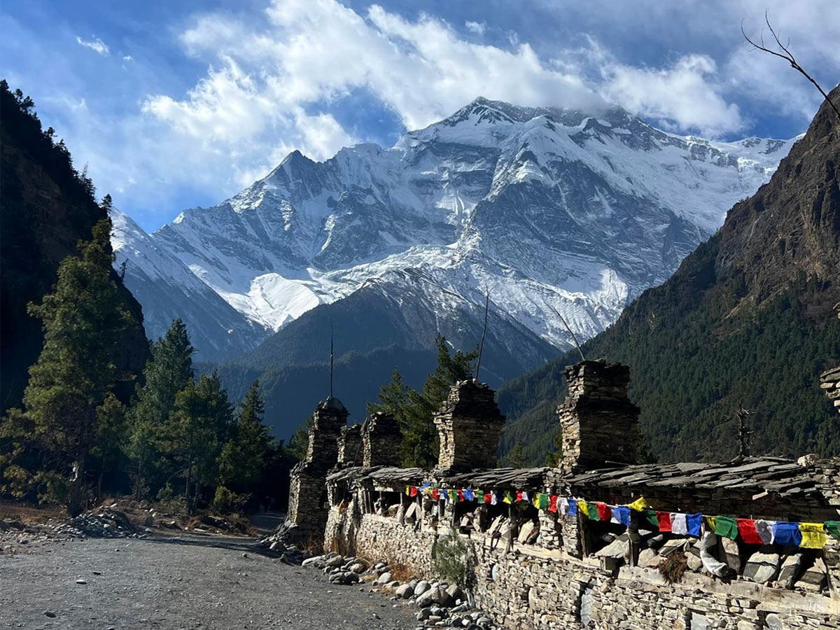 ACT Nepal Breathtaking Himalayan mountain views along the Annapurna Circuit Trek in Nepal