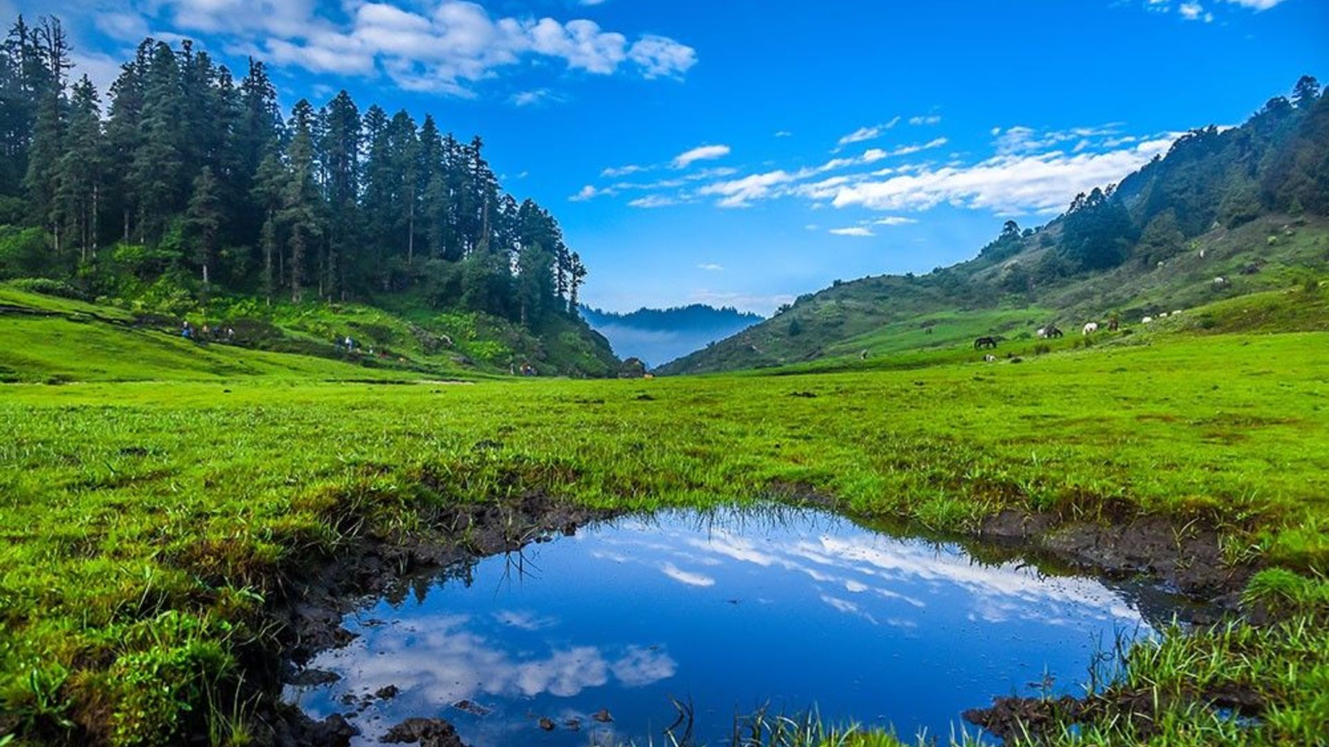 Khaptad meadow and lake in far western Nepal reflecting the beauty of far west trek Nepal