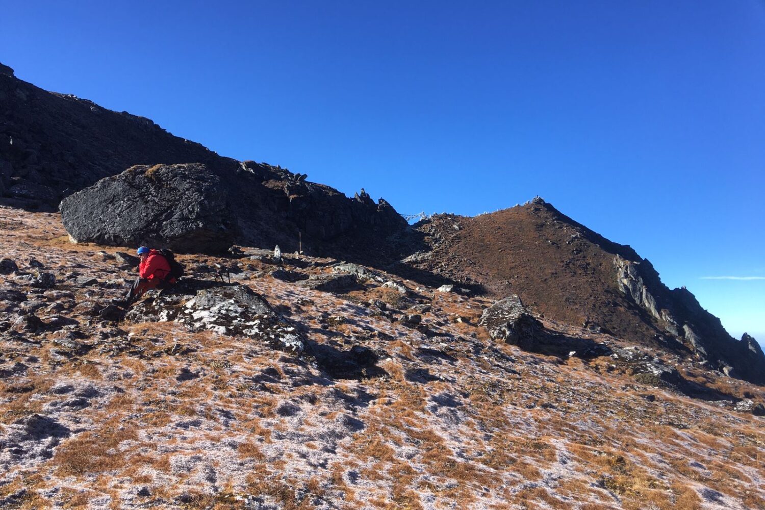 Kanchenjunga trek photo 28: Landscape photo of Kanchenjunga, meaning 'five treasures of snow'