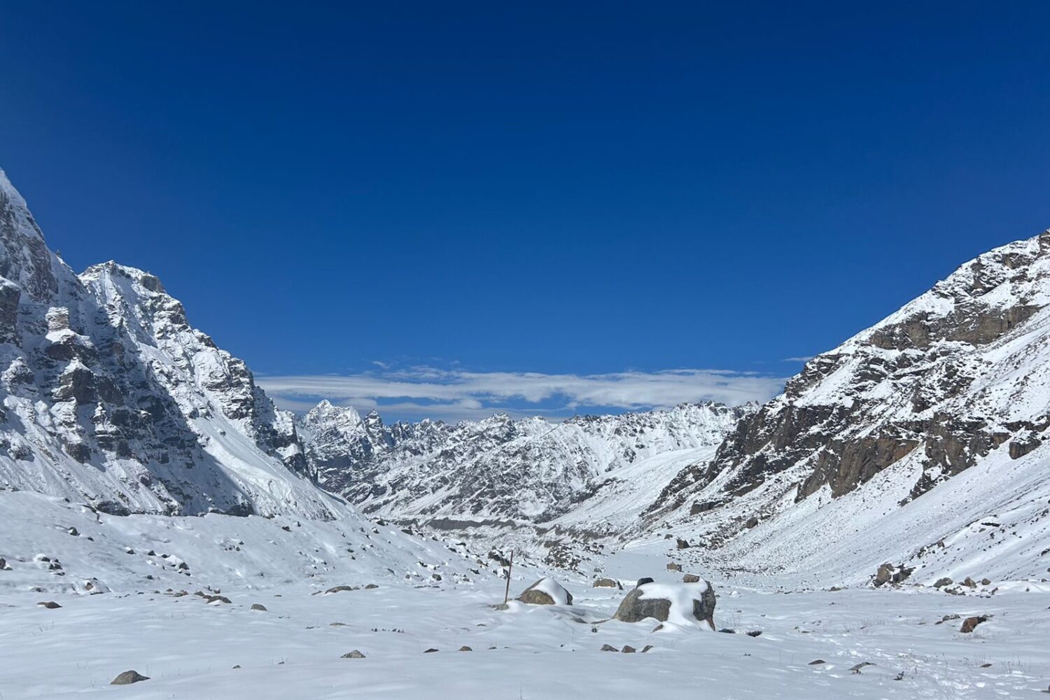 Kanchenjunga trek photo 71: View of Kanchenjunga, in the Kanchenjunga range