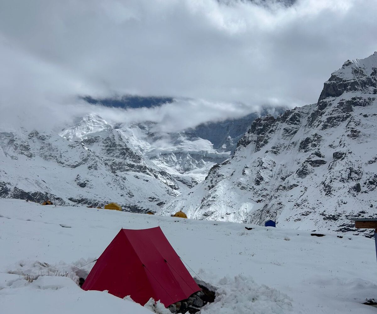 Kanchenjunga trek photo 76: Photo of Kanchenjunga, meaning 'five treasures of snow'