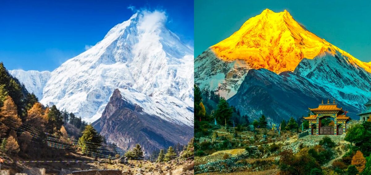 Annapurna and Manaslu mountains in the Himalayas, representing the Annapurna Circuit vs Manaslu Circuit comparison in Nepal