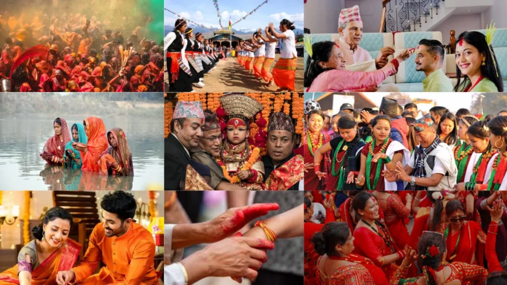 Vibrant cultural festival celebration in Kathmandu, often highlighting the best time to visit Nepal for cultural immersion.