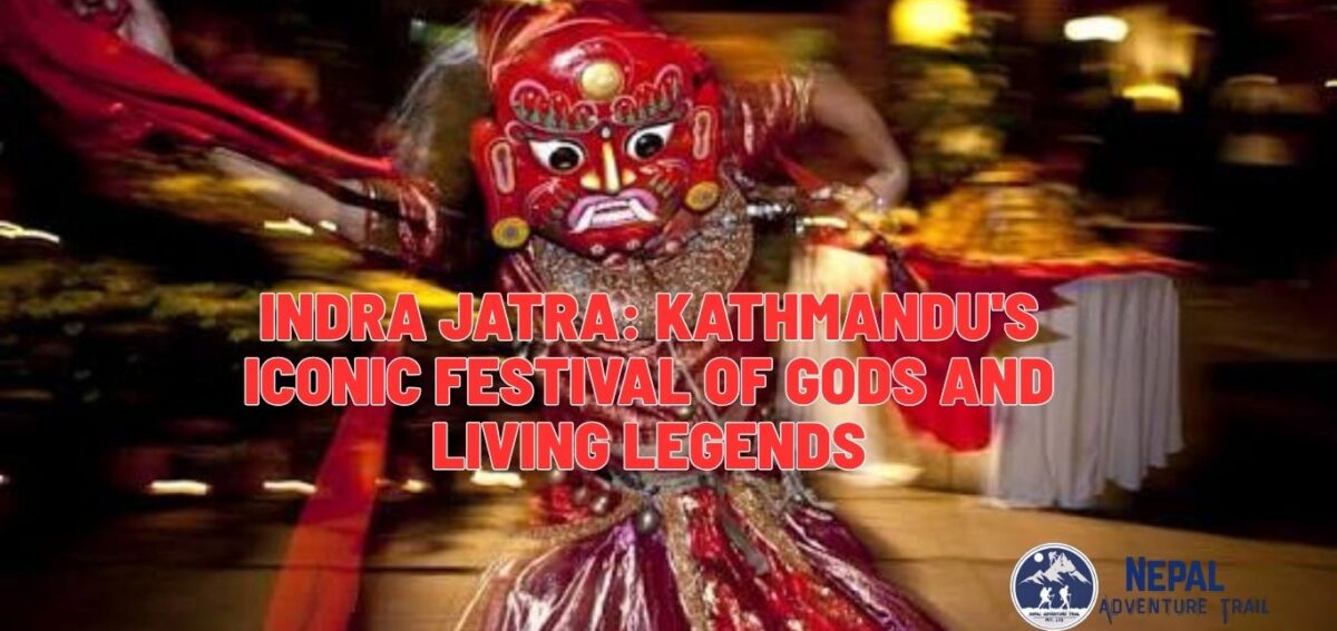 Indra Jatra 2026 The fierce Lakhe masked dancer performing in the streets of Kathmandu during the Indra Jatra festival
