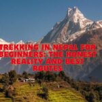 Trekking in Nepal for Beginners A majestic close-up view of the iconic Machhapuchhre Fishtail peak during trekking in Nepal for beginners.