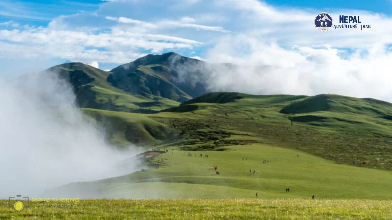 Badimalika Trek Sweeping panoramic views of the vast alpine meadows and sacred ridges along the Badimalika trek in Far-Western Nepal.