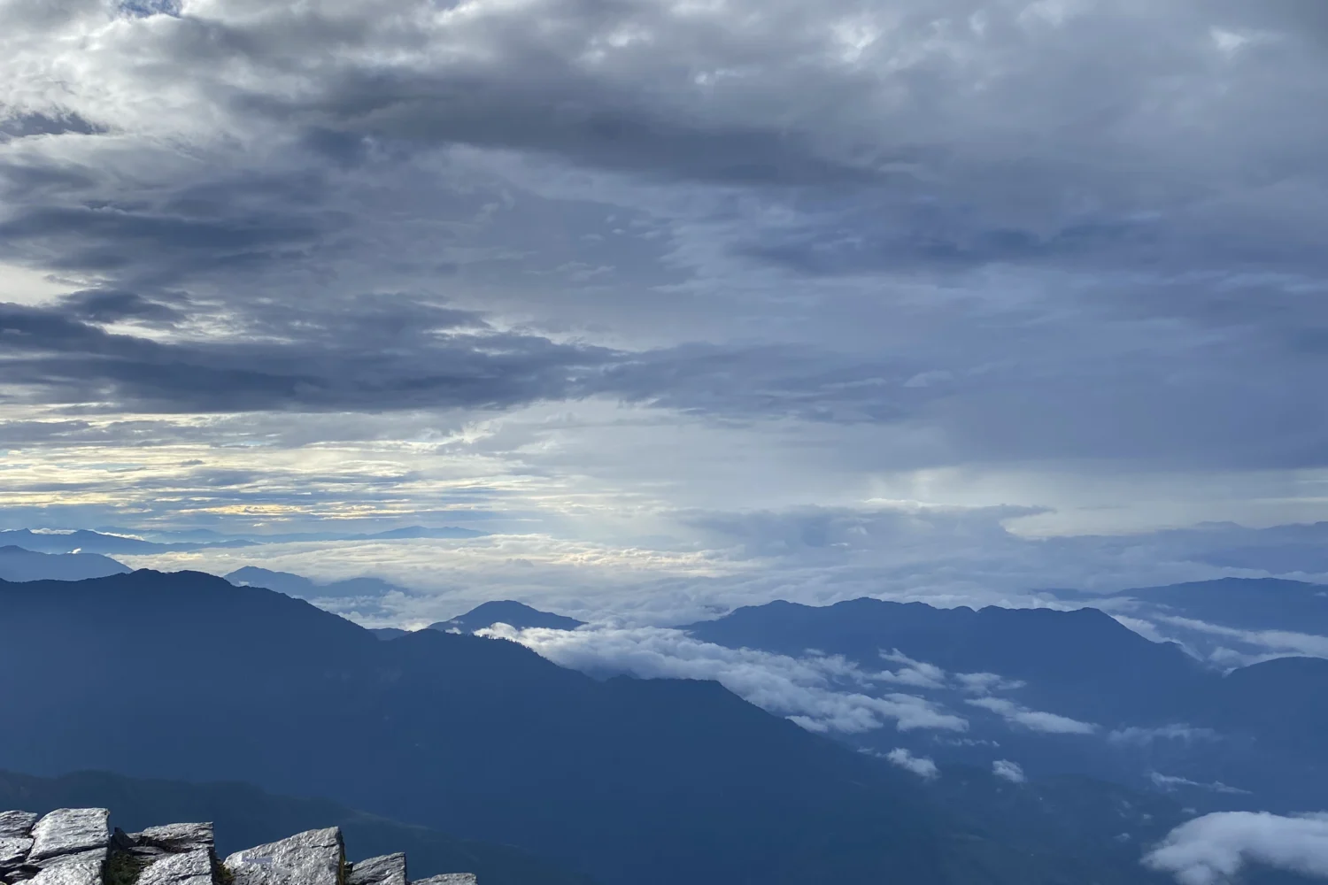 Morning view from Rauchuli at 3,785 meters (12,418 feet)