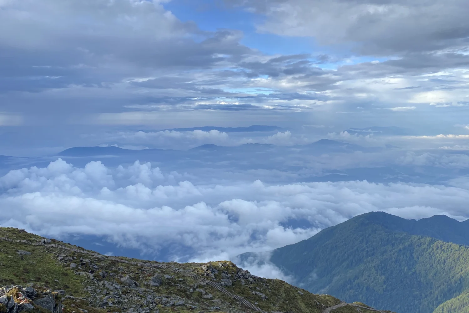 Morning view from Rauchuli at 3,785 meters (12,418 feet)