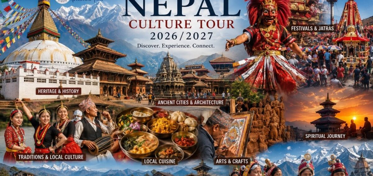 Nepal cultural tour showcasing traditional Nepali dance, heritage, festivals, and local traditions