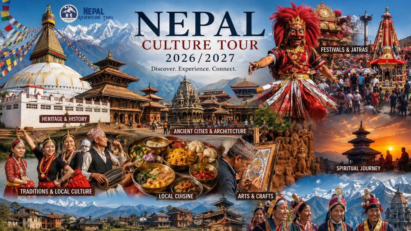 Nepal cultural tour showcasing traditional Nepali dance, heritage, festivals, and local traditions